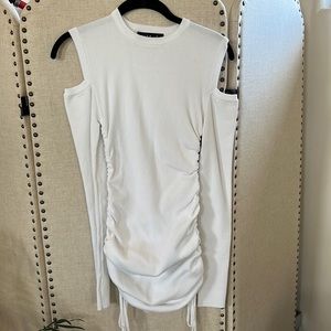 Lioness stylish top side ruching open shoulders size medium unique